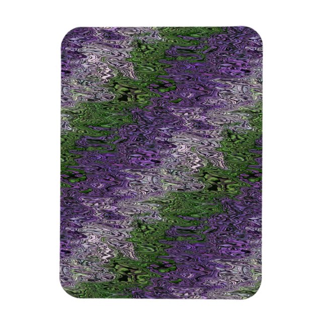 Grungy Groovy Funky Trippy Genderqueer Pride Magnet (Vertical)