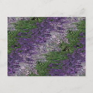 Grungy Groovy Funky Trippy Genderqueer Pride Postcard
