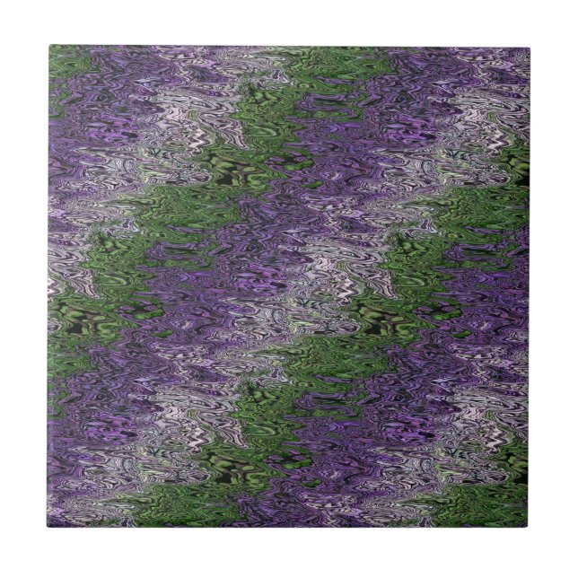 Grungy Groovy Funky Trippy Genderqueer Pride Tile (Front)