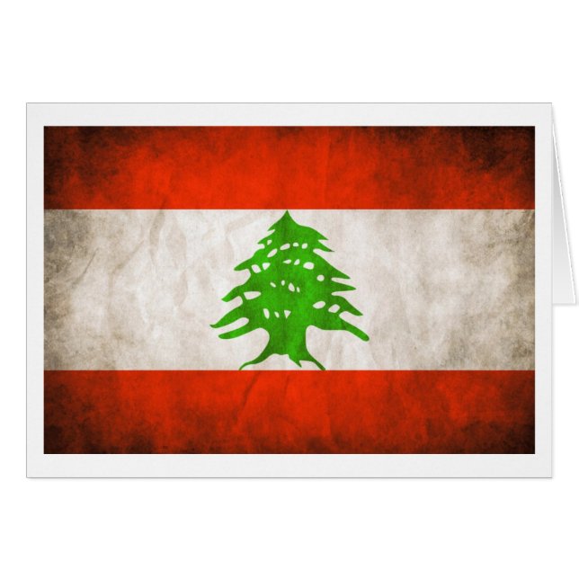 Grungy Lebanon Flag (Front Horizontal)