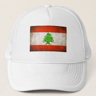 Grungy Lebanon Flag Trucker Hat