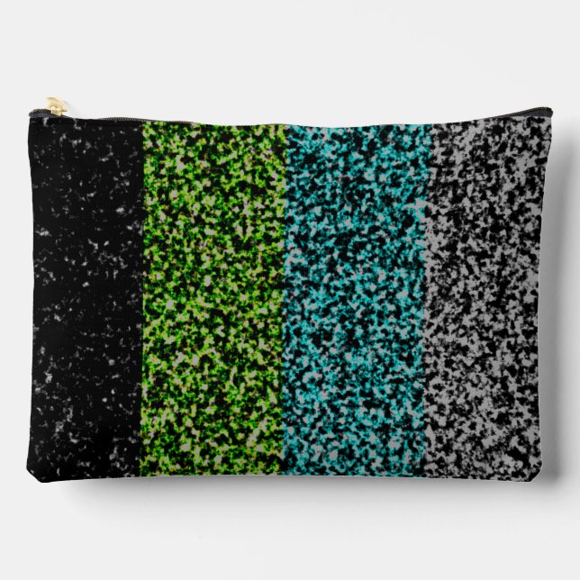 Grungy Noisy Abstract Quoiromantic Pride Flag Accessory Pouch (Front)