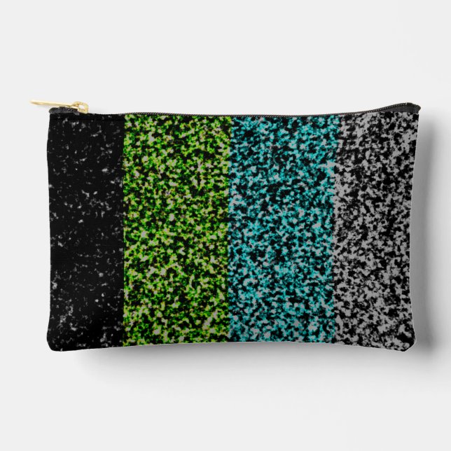 Grungy Noisy Abstract Quoiromantic Pride Flag Accessory Pouch (Front)
