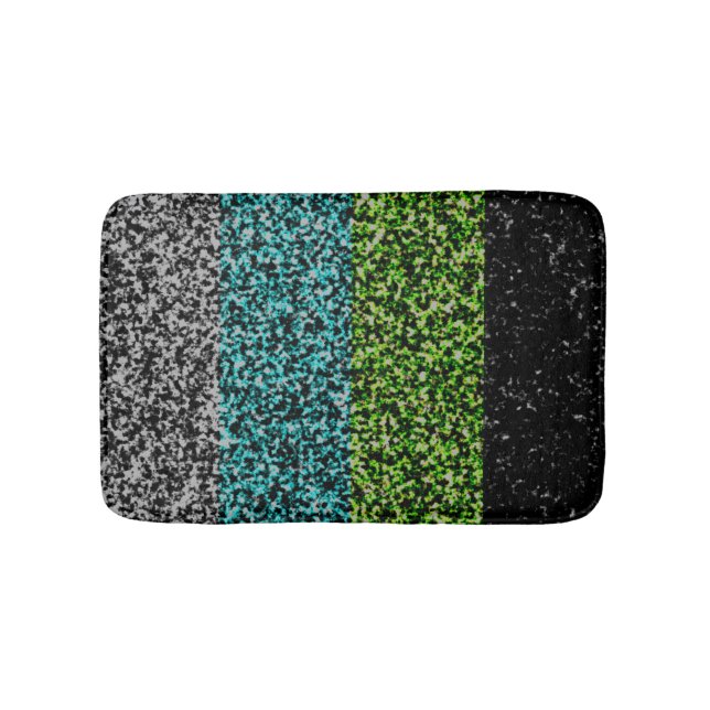 Grungy Noisy Abstract Quoiromantic Pride Flag Bath Mat (Front)