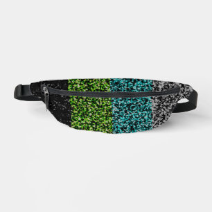 Grungy Noisy Abstract Quoiromantic Pride Flag Bum Bags