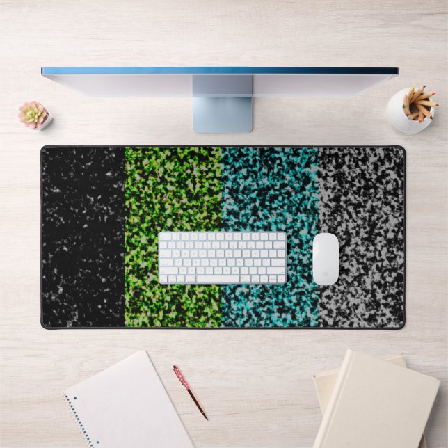 Grungy Noisy Abstract Quoiromantic Pride Flag Desk Mat (Office 1)