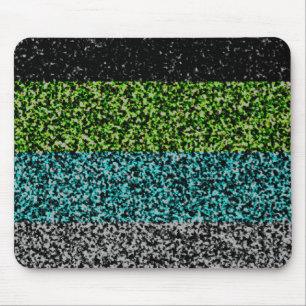 Grungy Noisy Abstract Quoiromantic Pride Flag Mouse Pad