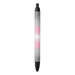 Grungy Noisy Grainy Abstract Demigirl Pride Flag Black Ink Pen