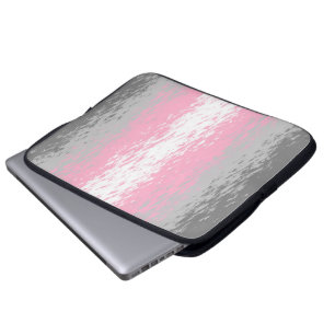 Grungy Noisy Grainy Abstract Demigirl Pride Flag Laptop Sleeve
