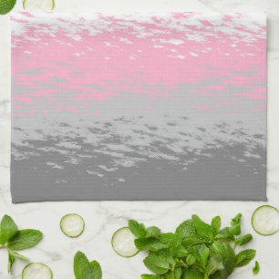Grungy Noisy Grainy Abstract Demigirl Pride Flag Tea Towel