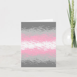 Grungy Noisy Grainy Abstract Demigirl Pride Flag Thank You Card