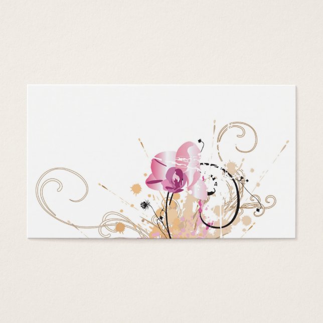Grungy orchids Profile Card (Front)