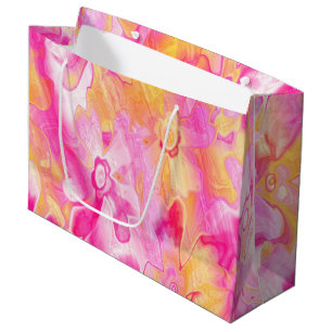 Grungy-Painted-Florals-9- Large Gift Bag