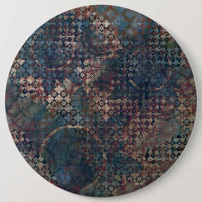 Grungy Patterns with Messy Patchwork of Textures 6 Cm Round Badge (Front)