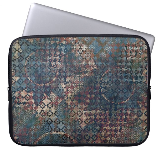 Grungy Patterns with Messy Patchwork of Textures Laptop Sleeve (Front)