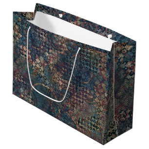 Grungy Patterns with Messy Patchwork of Textures Large Gift Bag