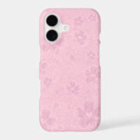 Grungy Pink Flower Heart Pattern