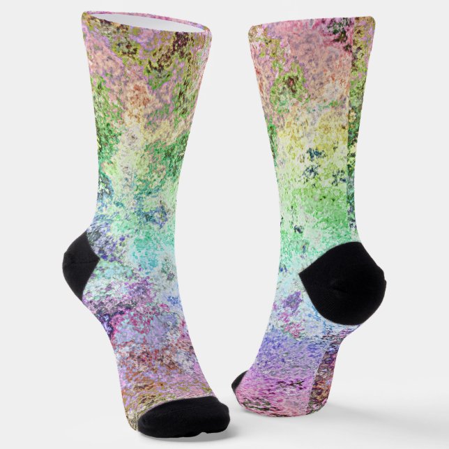 Grungy Rainbow Socks (Angled)