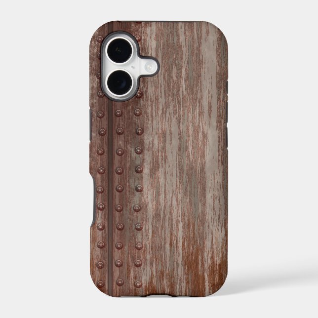 Grungy Riveted Rusty Metal (Back)