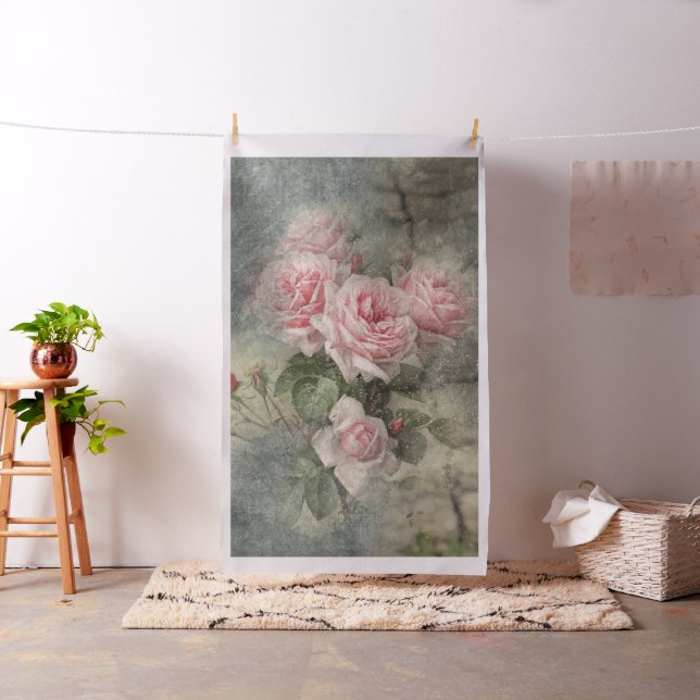GRUNGY ROSES - Vintage Flowers Fabric (In Situ)