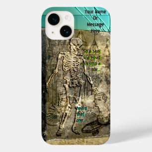 Grungy Skeleton Jokes (Personalised) Case-Mate iPhone 14 Case