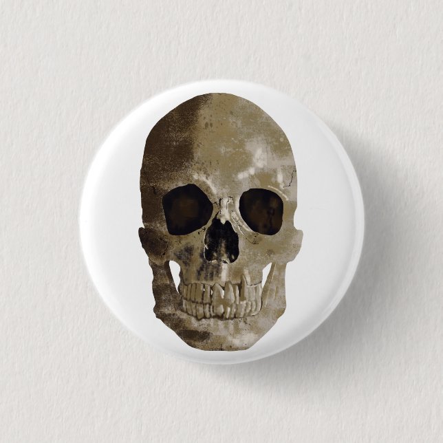 Grungy Skull 3 Cm Round Badge (Front)