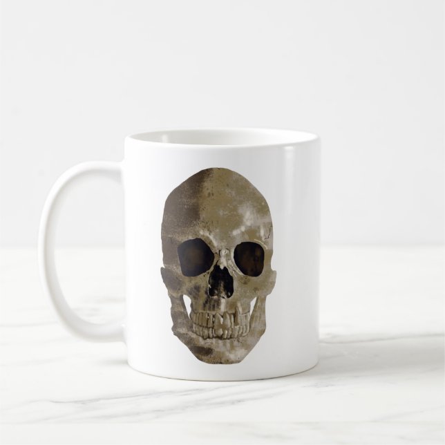 Grungy Skull Coffee Mug (Left)