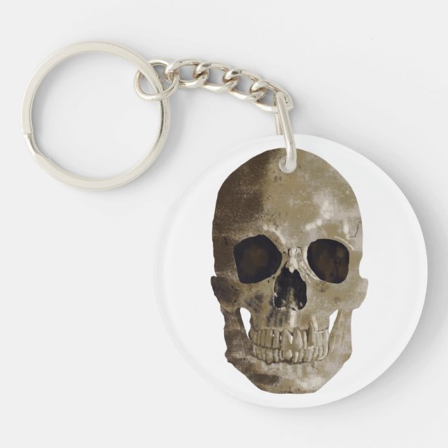 Grungy Skull Key Ring (Front)