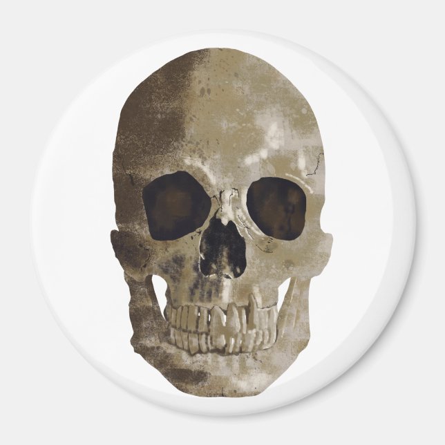 Grungy Skull Magnet (Front)