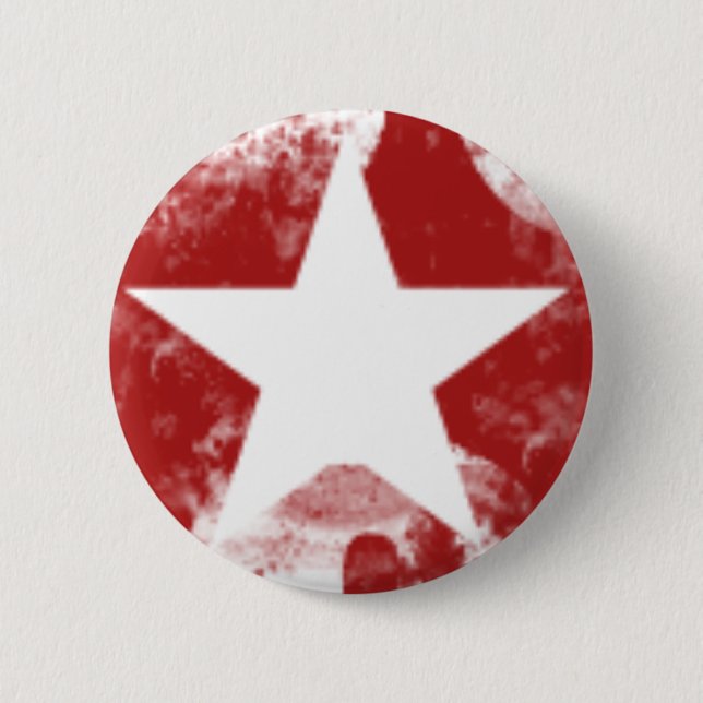 Grungy Star 6 Cm Round Badge (Front)