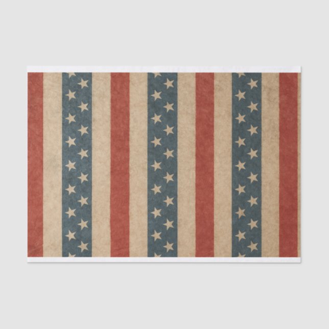 Grungy Stars & Stripes  Tissue Paper (Front)