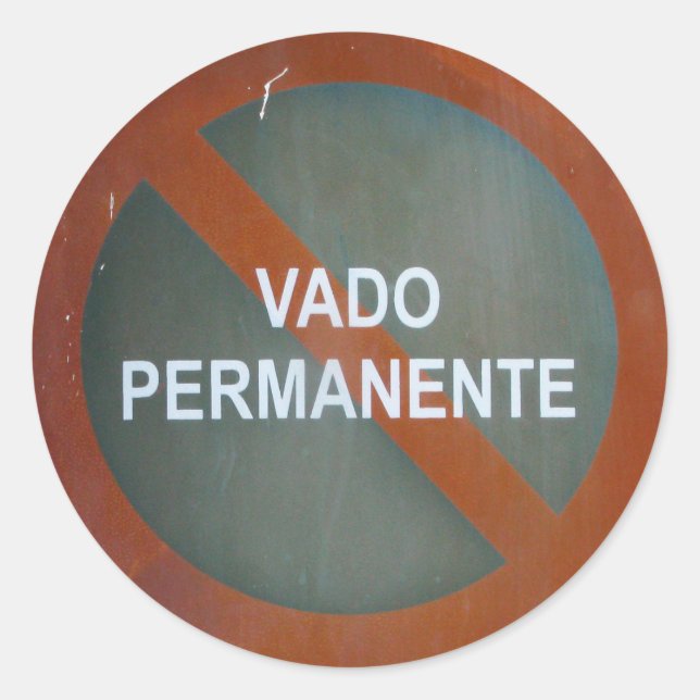 Grungy Street Sign Classic Round Sticker (Front)