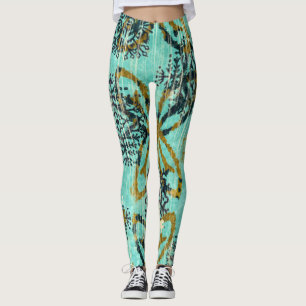 Grungy Tribal: Ethnic Rug Motif Leggings