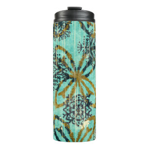 Grungy Tribal: Ethnic Rug Motif Thermal Tumbler