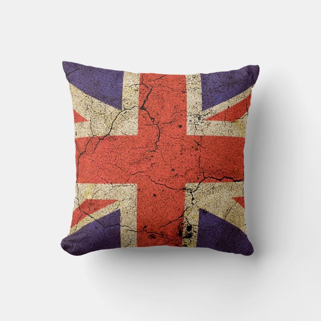 Grungy UK flag (Union Jack) Cushion (Front)