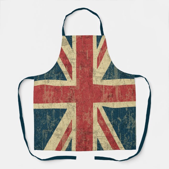 Grungy Union Jack Flag of Great Britain Apron (Front)