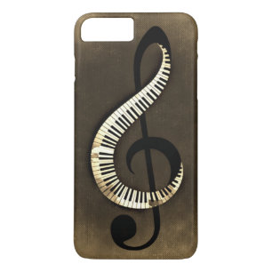 Grungy Vintage Piano Keys Treble Clef Case-Mate iPhone Case