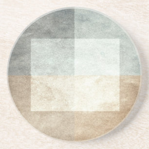 grungy watercolor-like graphic abstract coaster