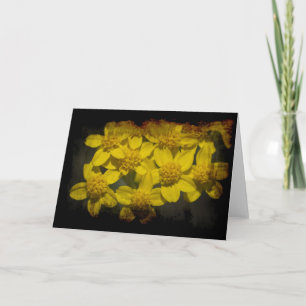 Grungy Yellow Wildflowers Card
