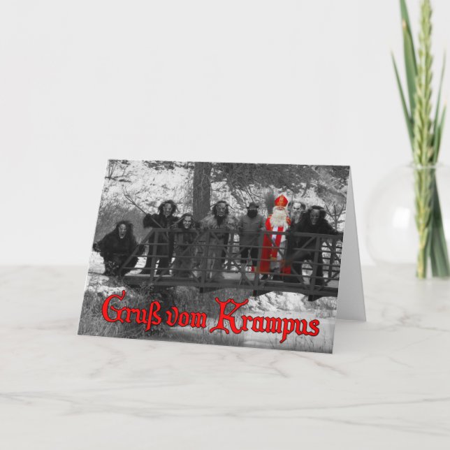 Gruß vom Krampus - B&W Holiday Card (Front)