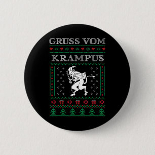 Gruss Vom Krampus Goth Ugly Christmas Sweater Kram 6 Cm Round Badge