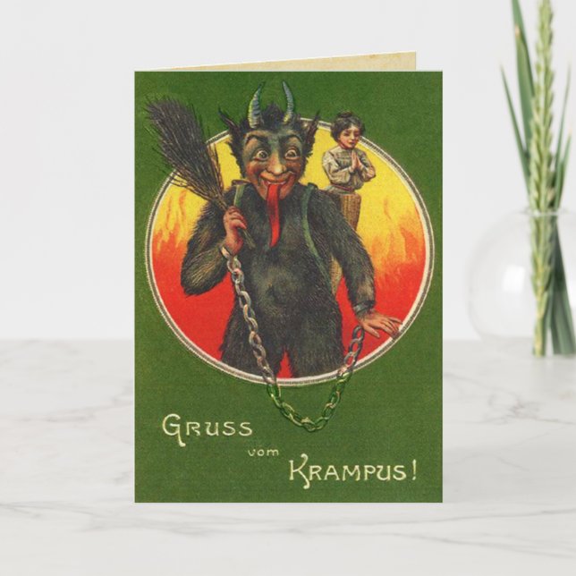 Gruss Vom Krampus Yule Card (Front)
