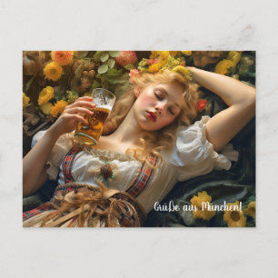 Grüße aus München! Bierzeltstimmung Postcard