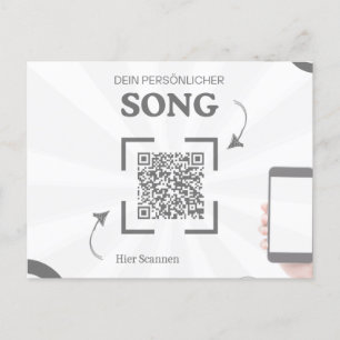 Grußkarte mit QR-Code für einen Song Postcard