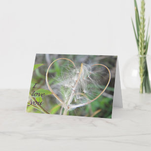 Grusskarte Pflanzenherz: i love you Card