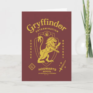GRYFFINDOR™ Determination Courage Bravery Crest Card