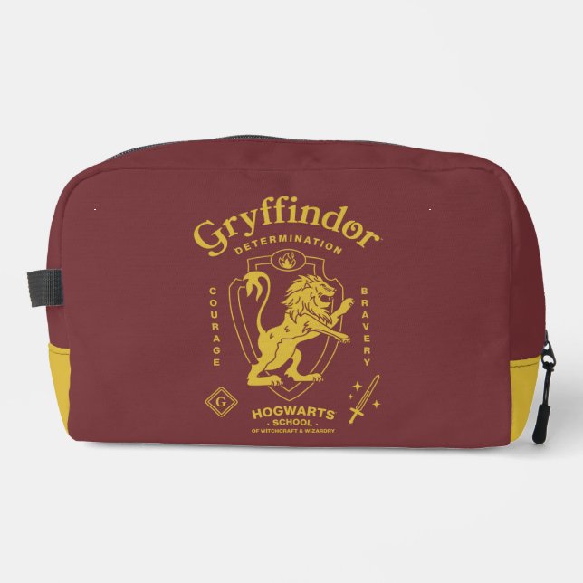 GRYFFINDOR™ Determination Courage Bravery Crest Dopp Kit (Front)