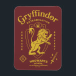 GRYFFINDOR™ Determination Courage Bravery Crest Magnet<br><div class="desc">Show your house pride with this bold Gryffindor™ crest design, celebrating the values that define the bravest of witches and wizards. Featuring the iconic lion standing proudly before a shield, this striking artwork highlights Gryffindor’s core traits — Courage, Determination, and Bravery — in a powerful, vintage-inspired layout. The rich house...</div>