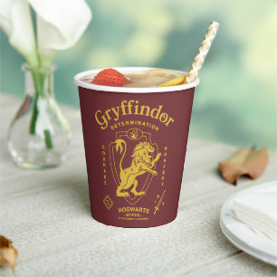 GRYFFINDOR™ Determination Courage Bravery Crest Paper Cups