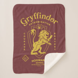 GRYFFINDOR™ Determination Courage Bravery Crest Sherpa Blanket